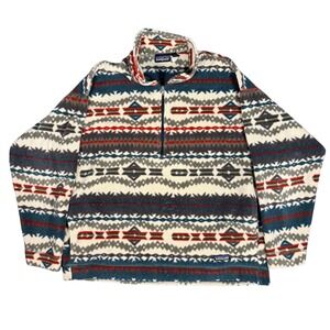Vintage 1994 Patagonia Sacajawea Ivory Fleece Pullover Aztec Men's XL